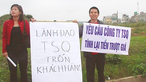 khách hàng của Công ty TSQ Việt Nam đều cho rằng lãnh đạo công ty &quot;trốn&quot; (Ảnh C.Thanh)