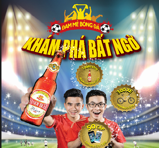 Worl Cup 2014, sản phẩm Hanoi Beer Premium được Habeco chọn thực hiện chương trình “Đam mê bóng đá – khám phá bất ngờ”.