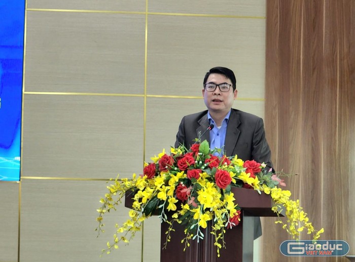 Ông Lê Văn Kiên - Phó Giám đốc Sở Thông tin và truyền thông Hải Phòng phát biểu tại Hội nghị (Ảnh: Phạm Linh)