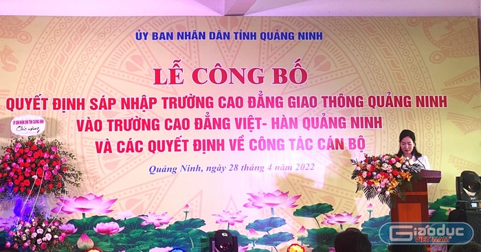 Bà Nguyễn Thị Hạnh - Phó Chủ tịch Uỷ ban nhân dân tỉnh Quảng Ninh phát biểu tại buổi lễ (Ảnh: CTV)