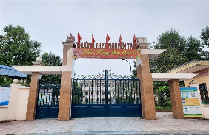 Cơ quan công an xác định tại Trường Trung học phổ thông Nguyễn Trãi xảy ra việc lập khống hồ sơ thanh toán các hạng mục công trình để rút tiền ngân sách Nhà nước trái với quy định (Ảnh: CTV)