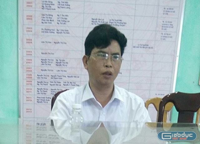 Ông Phan Xuân Trường - Hiệu trưởng trường Trung học cơ sở số 1 Nam Lý cho rằng, cô H. là một giáo viên khiến nhiều giáo viên trong hội đồng nhà trường phải đau đầu. (Ảnh: T.P)