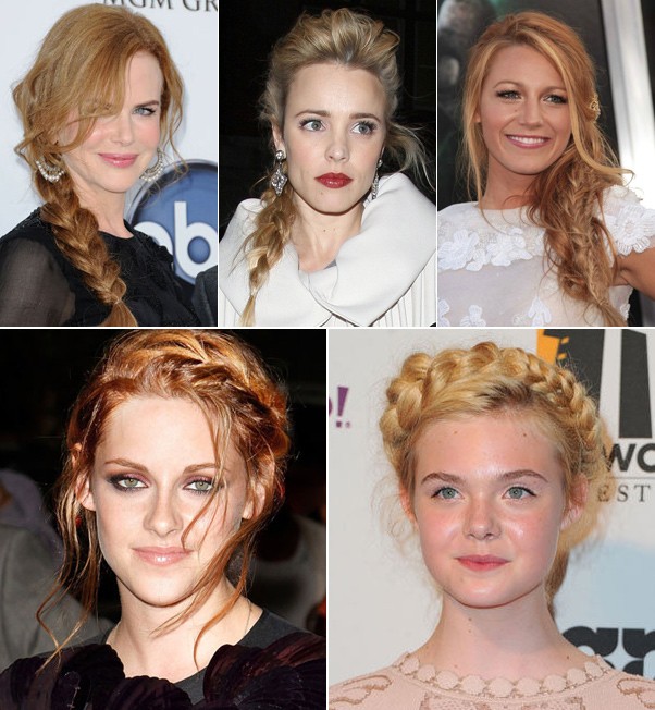 Xu hướng tết tóc vắt ngang đầu kiểu "nữ thần" cũng phổ biến cực kỳ.