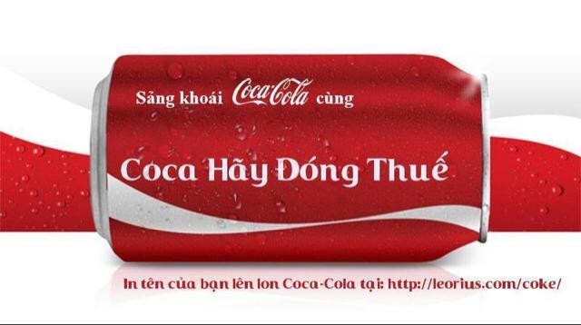Ảnh chế của cộng đồng mạng kêu gọi Coca Cola đóng thuế sau nghi vấn chuyển giá, né thuế trong gần 20 năm.