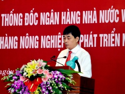 Ông Nguyễn Minh Phương – Phó TGĐ Agribank phát biểu nhận nhiệm vụ
