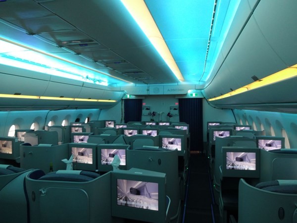 Màn hình LCD lớn giúp cho hành khách có thể giải trí.