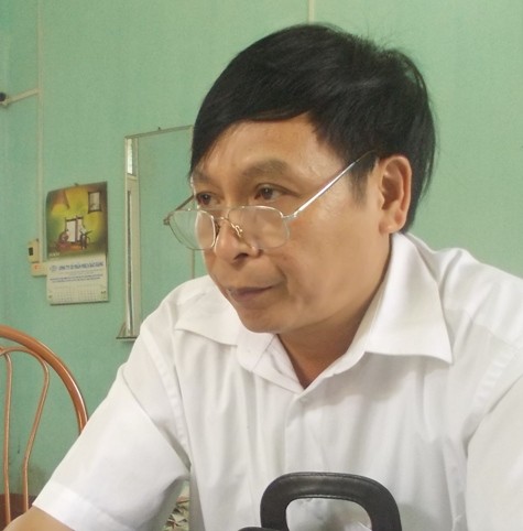 Ông Phạm Quang Hiển trao đổi với phóng viên Báo điện tử Giáo dục Việt Nam