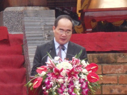 Phó Thủ tướng Nguyễn Thiện Nhân phát biểu chị đạo tại buổi lễ