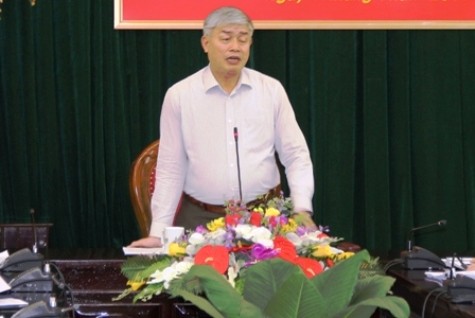 Phó chủ tịch tỉnh Thanh Hóa Vương Văn Việt phát biểu tại cuộc họp báo trước đó