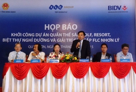 Họp báo khởi công dự án Quần thể sân golf, khu nghỉ dưỡng resort trên biển tại Quy Nhơn (ảnh: FLC)