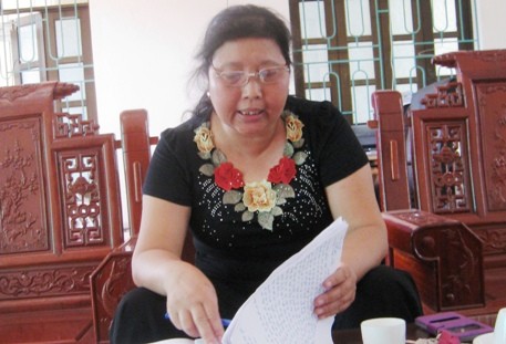 Bà Lê Thị Thanh Huyền - hiệu trưởng trường mầm non Phú Sơn (ảnh: ĐỨC THIỆN)