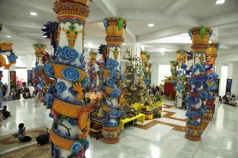 Phía bên trong Đại Bảo Tháp Mandala Tây Thiên (ảnh: MINH TÂM)