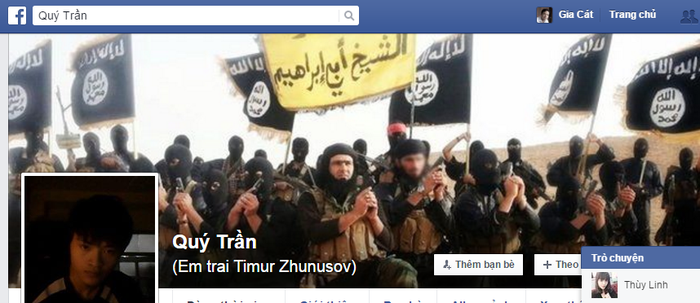 Một trong những tài khoản facebook &quot;ăn theo&quot; cập nhật ảnh bìa là tổ chức nhà nước hồi giáo tự xưng IS (ảnh chụp màn hình).
