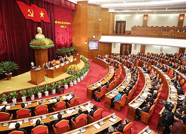 Hội nghị lần thứ 13 Ban Chấp hành Trung ương Đảng khóa XI (ảnh: Báo Người lao động).