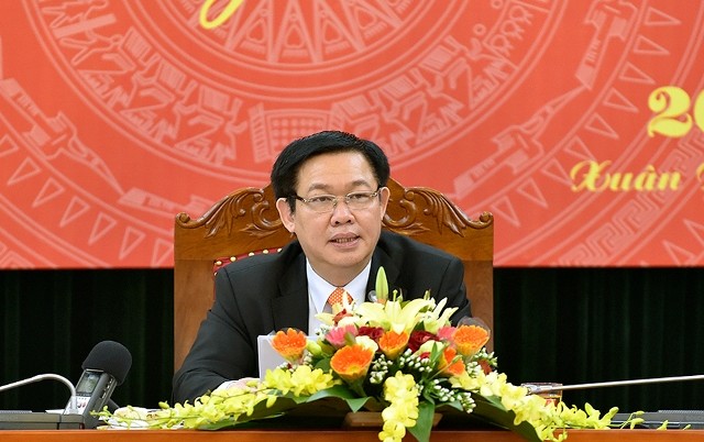 Trưởng ban Kinh tế Trung ương Vương Đình Huệ (ảnh: Thanh Liêm).