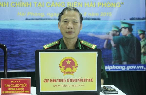 Đại tá Đào Quang Thức - Chính ủy Bộ Chỉ huy Bộ đội Biên phòng Hải Phòng (ảnh: VTC).