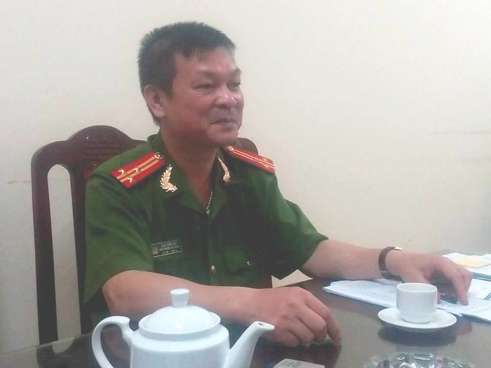 Thượng tá Cao Văn Lộc - Phó trưởng Công an quận Đống Đa (ảnh: QUỐC TOẢN).