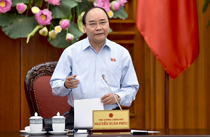 Thủ tướng Nguyễn Xuân Phúc đã làm việc với lãnh đạo chủ chốt tỉnh Sóc Trăng (ảnh: Văn phòng Chính phủ).