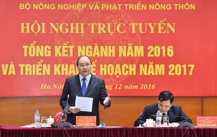Thủ tướng Nguyễn Xuân Phúc phát biểu tại hội nghị (ảnh của Văn phòng Chính phủ).