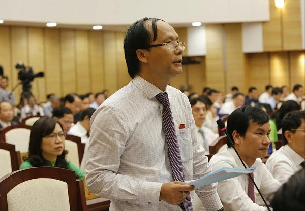 Đại biểu Nguyễn Hoài Nam tại phiên chất vấn sáng nay. Ảnh: Báo Kinh tế và Đô thị.