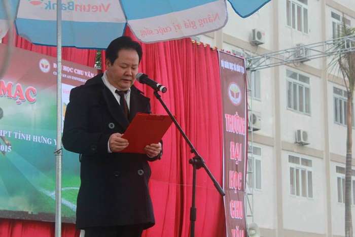 Ông Dương Phan Cường bị nhóm cổ đông sáng lập tố cáo nhiều vi phạm trong quá trình điều hành hoạt động Đại học Chu Văn An. Ảnh tư liệu đăng trên website: cvauni.edu.vn.