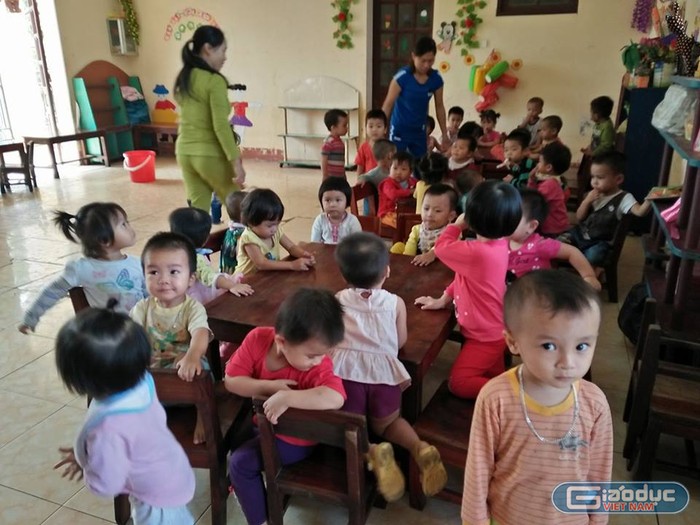 Tình trạng quá tải tại các trường Mầm non công lập trên địa bàn tỉnh Thanh Hóa. Ảnh minh họa của Thiên Minh.
