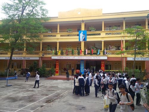 Trường trung học cơ sở Ba Đình nơi bà Nguyễn Thị Bình từng công tác. Ảnh tử liệu của Báo Điện tử Giáo dục Việt Nam.