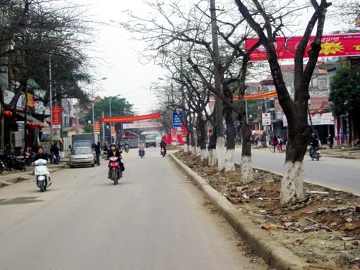 Một góc thị trấn Quán Lào, huyện Yên Định. Ảnh tư liệu của Quốc Toản.