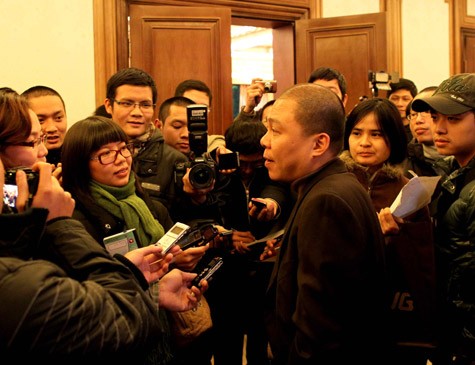 Ông Phạm Nhật Vũ rất tự tin với những chứng cứ pháp lý của AVG. Ảnh: Quang Minh