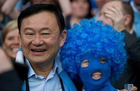 Cựu chủ sở hữu Man City, Thaksin Sinawatra cũng có mặt để theo dõi trận đấu
