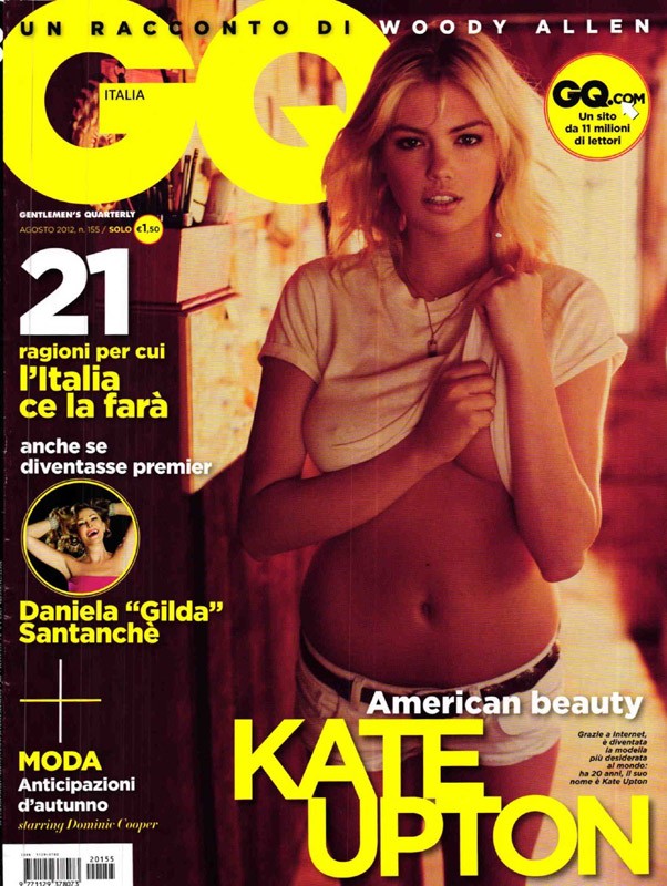 Nàng WAG Kate Upton khoe sắc trên tạp chí GQ Italy tháng 8/2012.