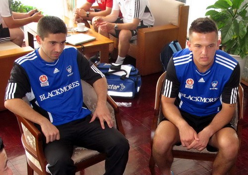 Hai cầu thủ trẻ được đánh giá cao của Sydney FC, tiền vệ Lukas Stergiou (trái) và thủ môn Ryan Norval.