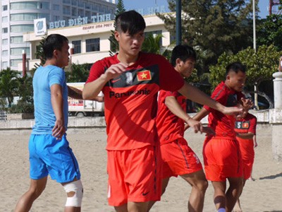 Đội tuyển Việt Nam tập luyện tại Nha Trang chuẩn bị cho AFF Cup 2012.