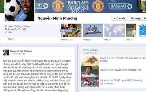 Chủ Facebook giả mạo Minh Phương lên tiếng thú nhận và xin lỗi.