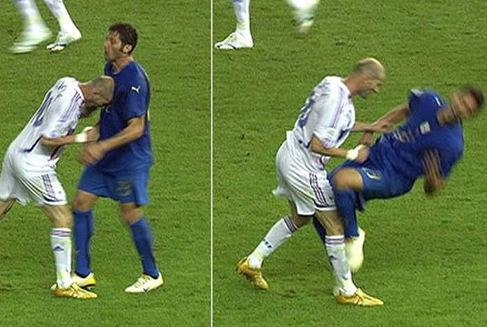 'Nguyên bản' cú húc đầu của Zidane ở chung kết World Cup 2006.