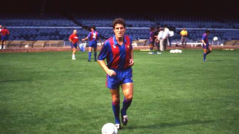 Jordi Roura thời còn thi đấu bóng đá tại Barca.