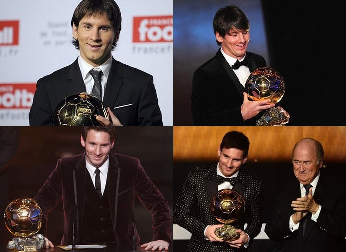 4 Quả Bóng Vàng của Messi.