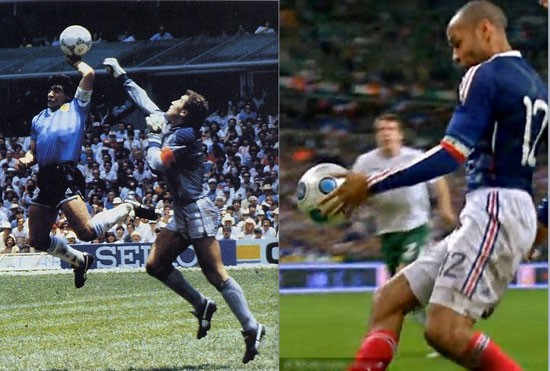 Hai bàn thắng ma “kinh điển”: một của Maradona, một của Henry đã làm thay đổi lịch sử World Cup.