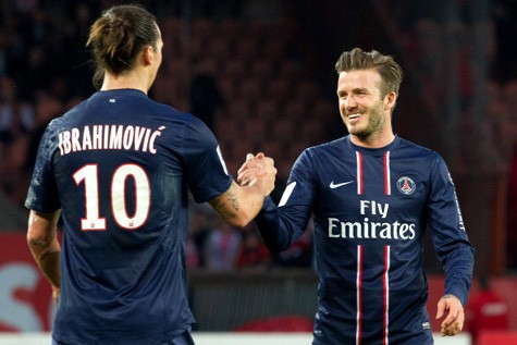 Beckham và Ibrahimovic.