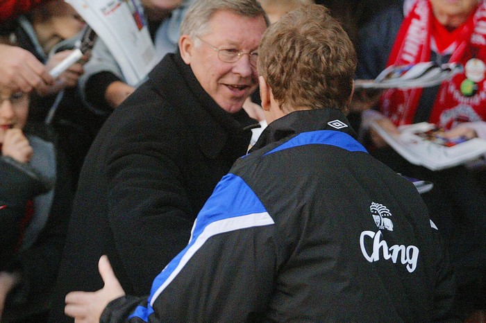 David Moyes và Alex Ferguson (2005), Sir Alex trước đó từng mời Moyes (khi còn ở Preston) về làm trợ lý cho mình