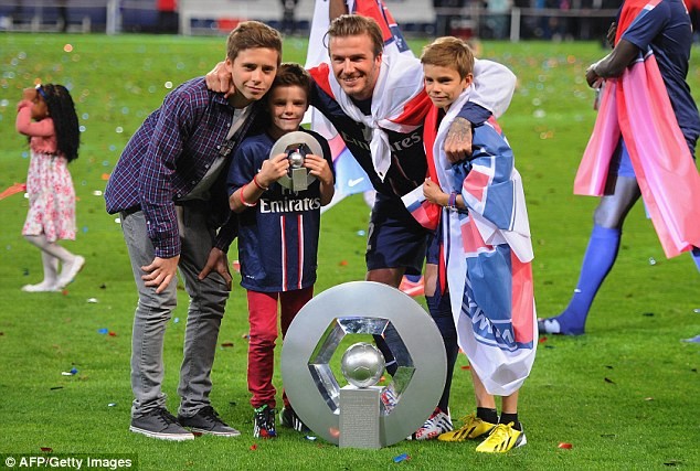 Beckham và các con.