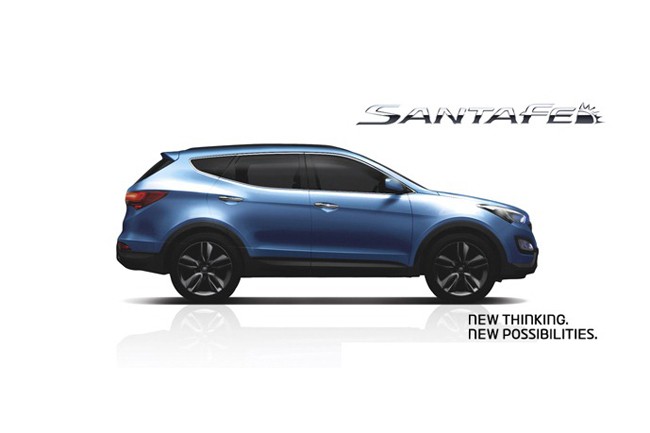 Hyundai Santa Fe 2013 mang ngôn ngữ thiết kế Storm Edge.