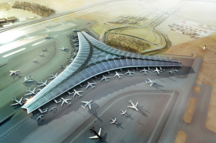 Thiết kế của sân bay quốc tế Kuwait là một khối hình ba mặt, dạng tam giác với ba cạnh lõm. Nhà thiết kế cho biết, ba mặt của nhà ga này có chiều dài khoảng 1,2km, chúng sẽ tạo nên một không gian bên trong với chiều cao 25m.