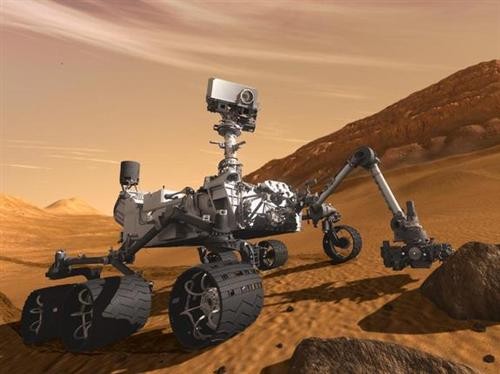 robot Curiosity có kích cỡ bằng chiếc xe hơi, đóng vai trò làm phòng thí nghiệm khoa học để đưa lên nghiên cứu sao Hỏa