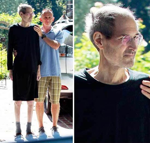 Bức ảnh được TMZ đăng lên ngày 26/8, trong đó huyền thoại của làng công nghệ Steve Jobs tiều tụy, gày gò và được một người dìu đi đã khiến không ít người bàng hoàng.