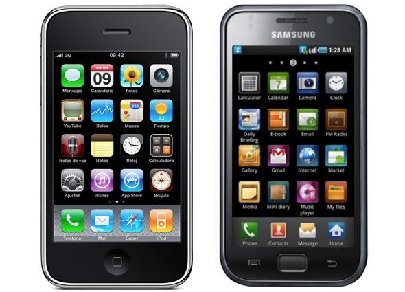 Galaxy S "so dáng" với iPhone 3GS ra mắt năm 2009 của Apple.