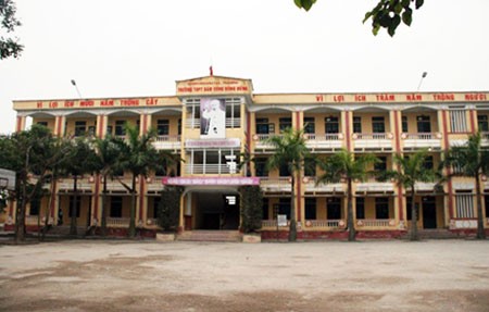 Trường THPT Đông Quan, huyện Đông Hưng, Thái Bình, nơi xảy ra vụ nữ sinh nhảy lầu tự tử