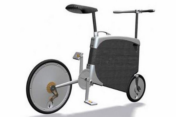 5. Chiếc xe đạp gấp gọn như cặp sách Nhà thiết kế Gosha Galitsky đến từ Đại học Nghệ thuật và Thiết kế ở Jerusalem đã tạo ra một nguyên mẫu cho chiếc xe đạp có thể gấp gọn như một chiếc cặp chỉ trong nháy mắt. Từ yêu cầu đặt ra là gọn nhẹ, nhà thiết kế đã kết hợp chiếc xe với cặp đựng hành lý và cho ra mẫu xe có khung tương tự chiếc cặp này. Các phần của xe có thể tháo ra cất vào trong chiếc khung cặp và kéo khóa rất gọn nhẹ và tiện lợi