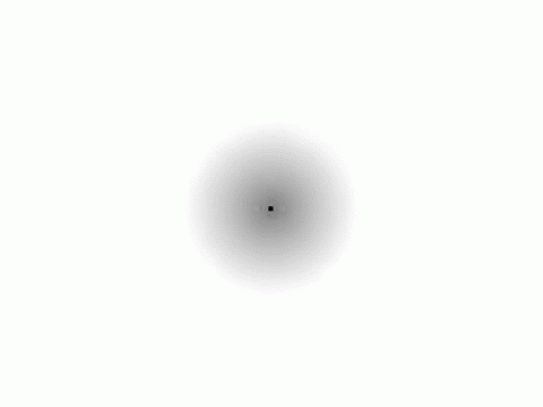 Nhìn điểm đen chính giữa hình 1 lúc. Phần xám xam xung quanh sẽ mất đi.