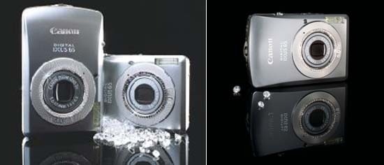 9. Máy ảnh Canon Diamond IXUS nạm kim cương Giá bán: 43,083 USD Nhân kỷ niệm 10 năm ngày ra mắt dòng máy ảnh thời trang Ixus, Canon sản xuất tới 10 phiên bản đặc biệt tương ứng với mỗi năm tuổi đời của dòng Ixus. Các máy ảnh này đều được đính kim cương, trong số đó có một chiếc được gắn tới 380 viên kim cương..Tổng cộng có 10 máy ảnh Ixus được đính kim cương, mỗi cái ứng với một năm và chúng sẽ được bán đấu giá trên mạng trực tuyến eBay. Đây chính là phiên bản đặc biệt của chiếc Digital Ixus 65.